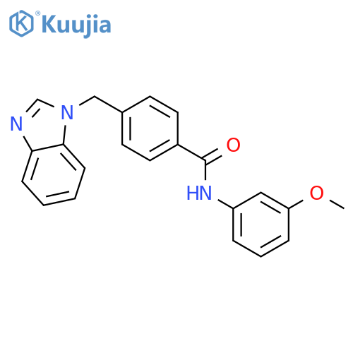 Benzamide, 4-(1H-benzimidazol-1-ylmethyl)-N-(3-methoxyphenyl)- structure