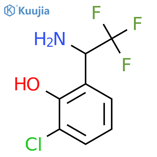 2-(1-amino-2,2,2-trifluoroethyl)-6-chlorophenol structure