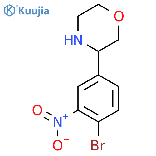 3-(4-bromo-3-nitrophenyl)morpholine structure