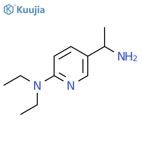 5-(1-aminoethyl)-N,N-diethyl-pyridin-2-amine structure