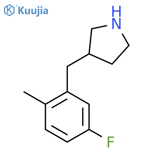 3-(5-fluoro-2-methylphenyl)methylpyrrolidine structure