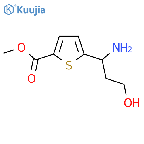 methyl 5-(1-amino-3-hydroxypropyl)thiophene-2-carboxylate structure