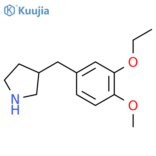 3-[(3-Ethoxy-4-methoxyphenyl)methyl]pyrrolidine structure
