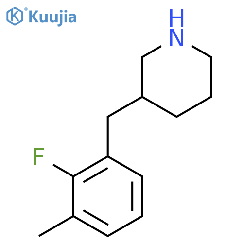 3-(2-fluoro-3-methylphenyl)methylpiperidine structure