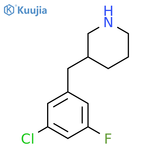 3-(3-chloro-5-fluorophenyl)methylpiperidine structure