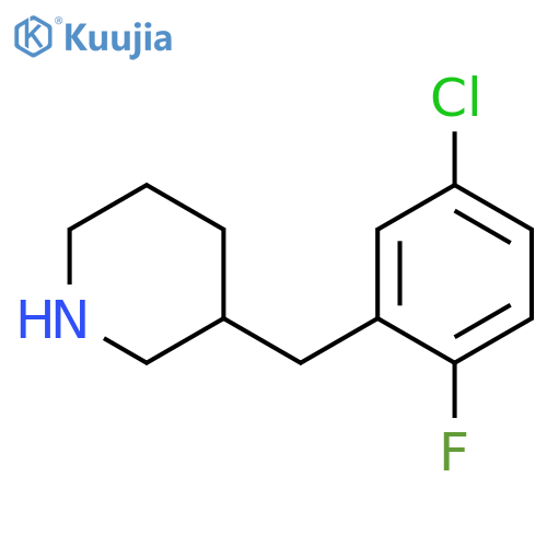3-(5-chloro-2-fluorophenyl)methylpiperidine structure