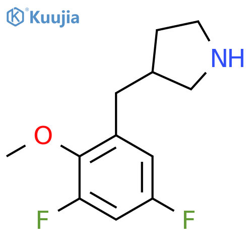 3-(3,5-difluoro-2-methoxyphenyl)methylpyrrolidine structure