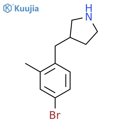 3-(4-bromo-2-methylphenyl)methylpyrrolidine structure