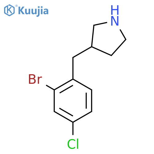 3-(2-bromo-4-chlorophenyl)methylpyrrolidine structure