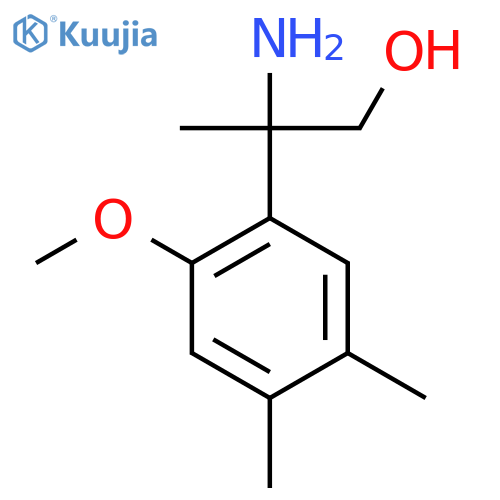 2-amino-2-(2-methoxy-4,5-dimethylphenyl)propan-1-ol structure