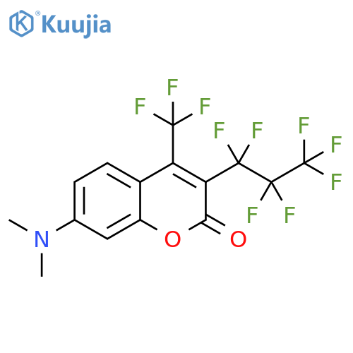 2H-1-Benzopyran-2-one,7-(dimethylamino)-3-(heptafluoropropyl)-4-(trifluoromethyl)- structure