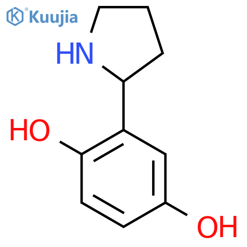 2-(pyrrolidin-2-yl)benzene-1,4-diol structure