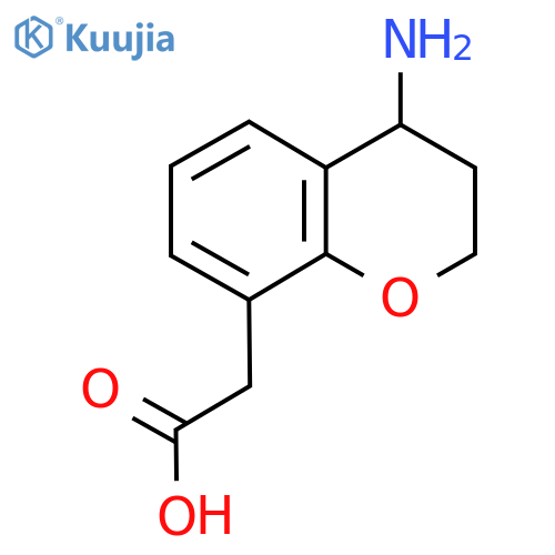 2-(4-Amino-3,4-dihydro-2H-1-benzopyran-8-yl)acetic acid structure