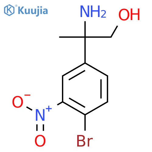 2-amino-2-(4-bromo-3-nitrophenyl)propan-1-ol structure