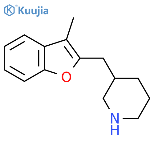 3-(3-methyl-1-benzofuran-2-yl)methylpiperidine structure