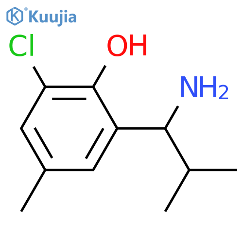 2-(1-Amino-2-methylpropyl)-6-chloro-4-methylphenol structure