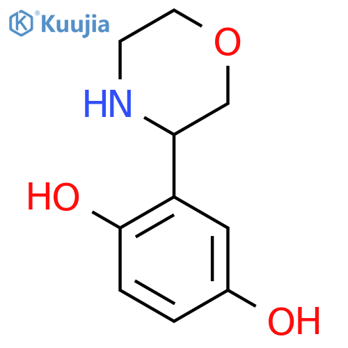 2-(morpholin-3-yl)benzene-1,4-diol structure