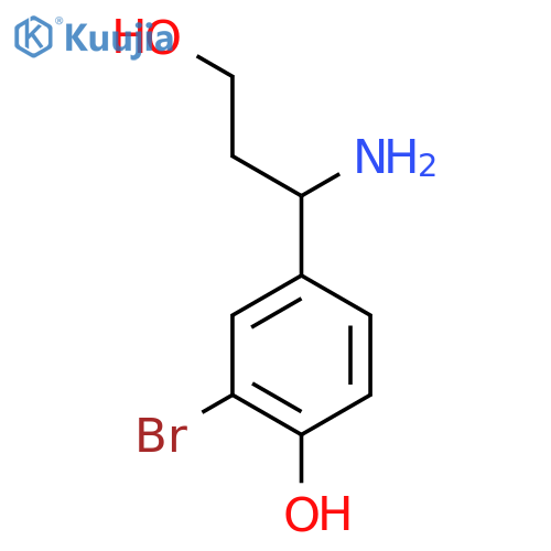 4-(1-AMINO-3-HYDROXYPROPYL)-2-BROMOPHENOL structure