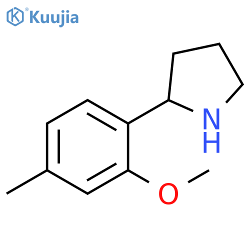 2-(2-methoxy-4-methylphenyl)pyrrolidine structure