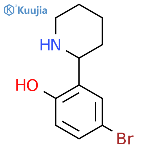 4-bromo-2-(piperidin-2-yl)phenol structure