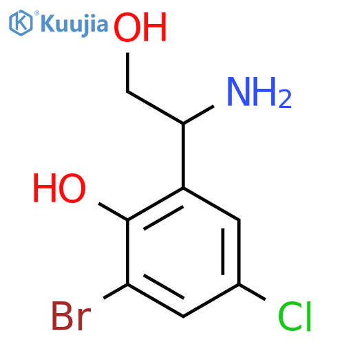 2-(1-amino-2-hydroxyethyl)-6-bromo-4-chlorophenol structure