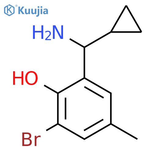 2-amino(cyclopropyl)methyl-6-bromo-4-methylphenol structure