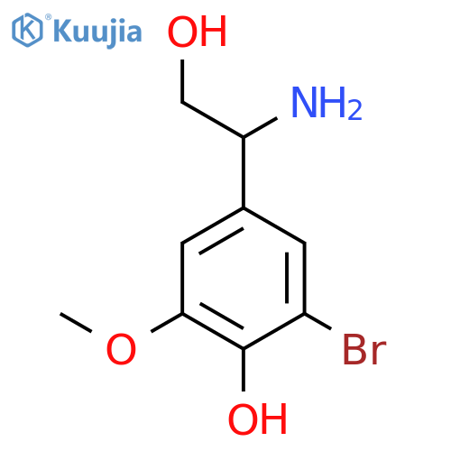 4-(1-amino-2-hydroxyethyl)-2-bromo-6-methoxyphenol structure