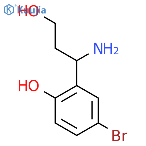 2-(1-amino-3-hydroxypropyl)-4-bromophenol structure