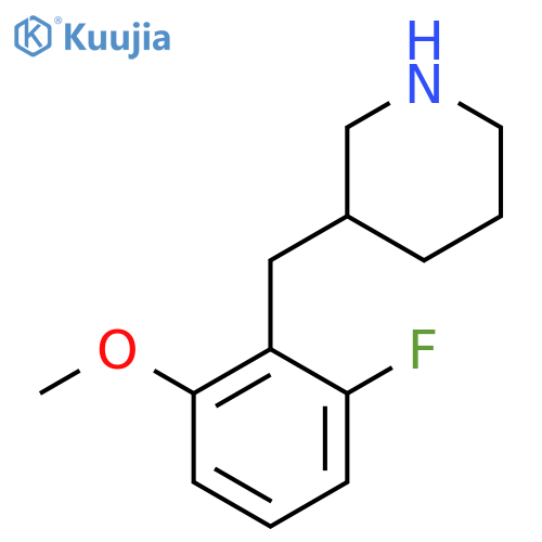 3-(2-fluoro-6-methoxyphenyl)methylpiperidine structure