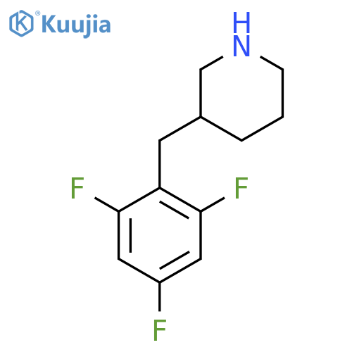 3-(2,4,6-trifluorophenyl)methylpiperidine structure