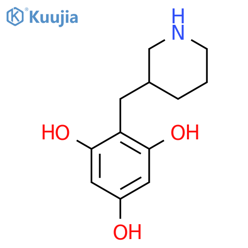 2-(piperidin-3-yl)methylbenzene-1,3,5-triol structure