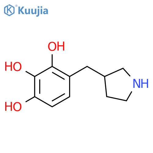 4-(pyrrolidin-3-yl)methylbenzene-1,2,3-triol structure