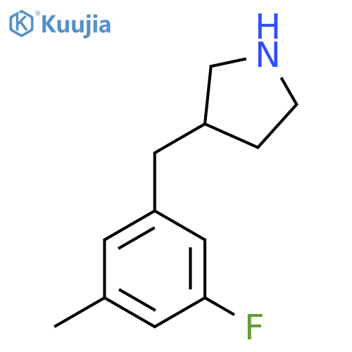 3-(3-fluoro-5-methylphenyl)methylpyrrolidine structure
