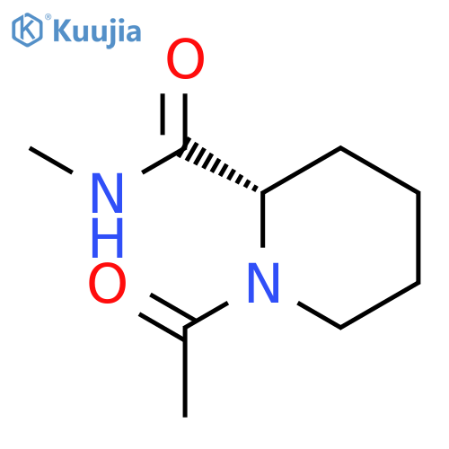 2-Piperidinecarboxamide, 1-acetyl-N-methyl-, (2S)- structure