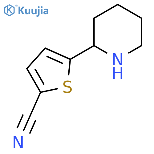 5-(piperidin-2-yl)thiophene-2-carbonitrile structure