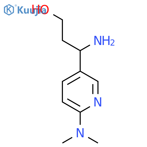 3-amino-3-6-(dimethylamino)pyridin-3-ylpropan-1-ol structure