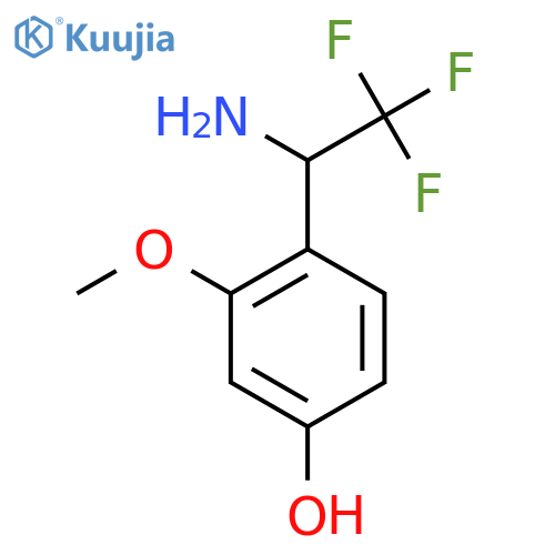 4-(1-amino-2,2,2-trifluoroethyl)-3-methoxyphenol structure