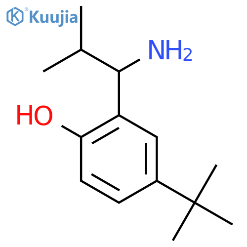 2-(1-Amino-2-methylpropyl)-4-tert-butylphenol structure