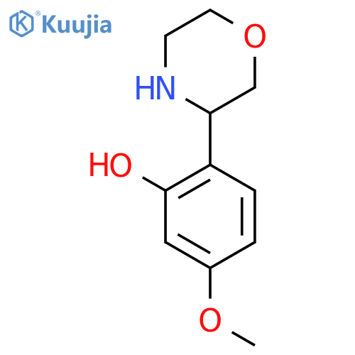 5-methoxy-2-(morpholin-3-yl)phenol structure