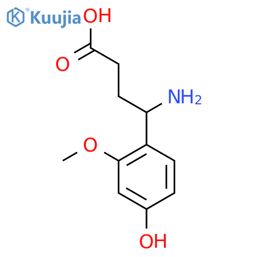 4-amino-4-(4-hydroxy-2-methoxyphenyl)butanoic acid structure