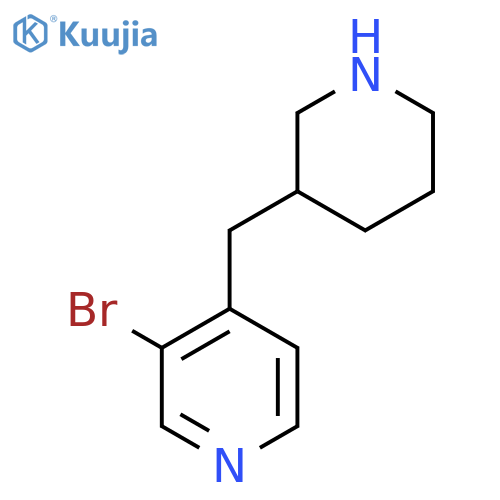 3-bromo-4-(piperidin-3-yl)methylpyridine structure