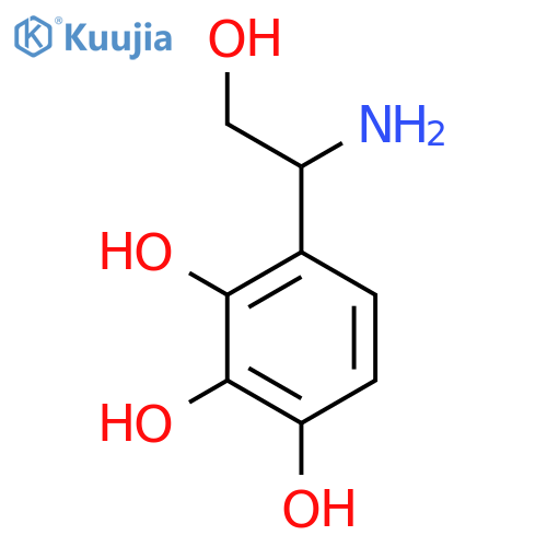 4-(1-amino-2-hydroxyethyl)benzene-1,2,3-triol structure