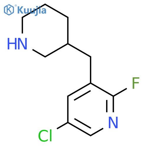 5-chloro-2-fluoro-3-(piperidin-3-yl)methylpyridine structure