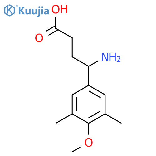 4-amino-4-(4-methoxy-3,5-dimethylphenyl)butanoic acid structure
