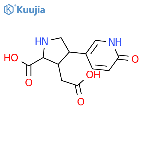 (3S,4S)-3-(carboxymethyl)-4-(6-oxo-1,6-dihydropyridin-3-yl)-L-proline structure