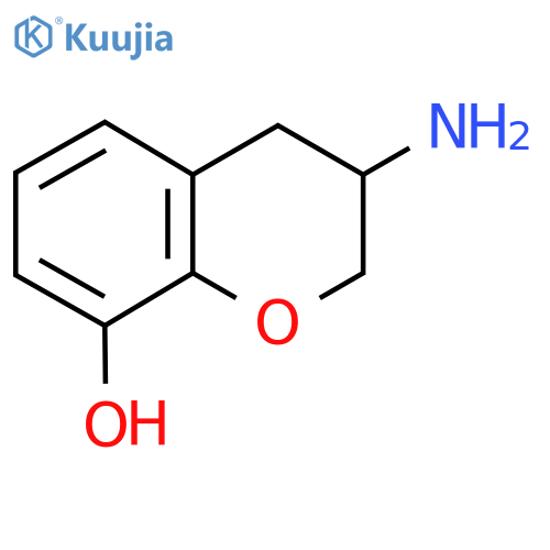 3-amino-3,4-dihydro-2H-1-benzopyran-8-ol structure