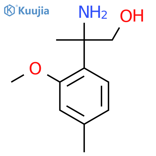 2-amino-2-(2-methoxy-4-methylphenyl)propan-1-ol structure
