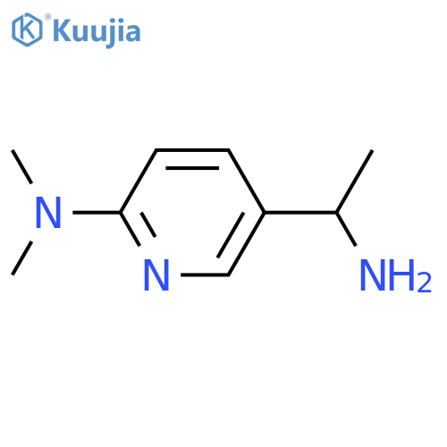 5-(1-aminoethyl)-N,N-dimethylpyridin-2-amine structure