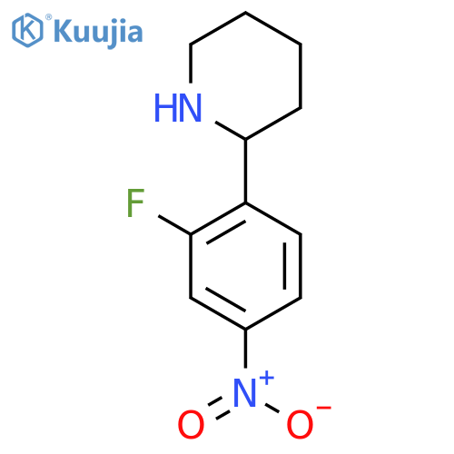 2-(2-fluoro-4-nitrophenyl)piperidine structure