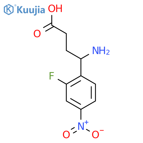 4-amino-4-(2-fluoro-4-nitrophenyl)butanoic acid structure
